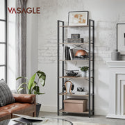 Industrial 6 Tier Bookshelf with Adjustable Shelves for Home Office and Living Room by Vasagle