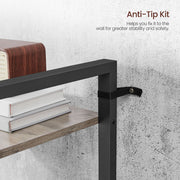 Industrial 6 Tier Bookshelf with Adjustable Shelves for Home Office and Living Room by Vasagle