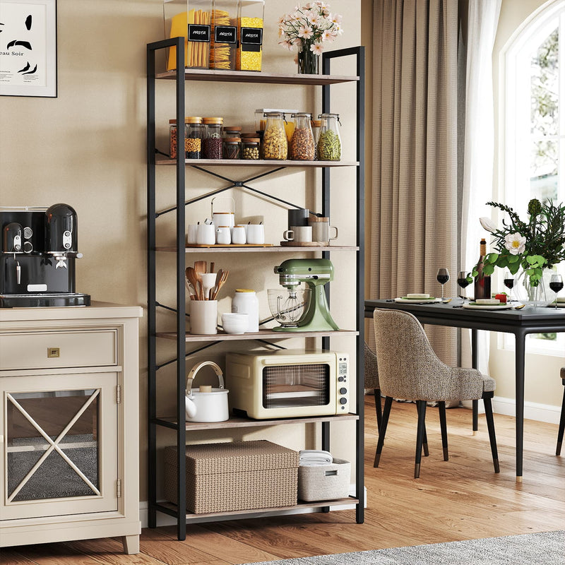 6 Tier Freestanding Bookcase for Home Office and Living Room Storage by Vasagle