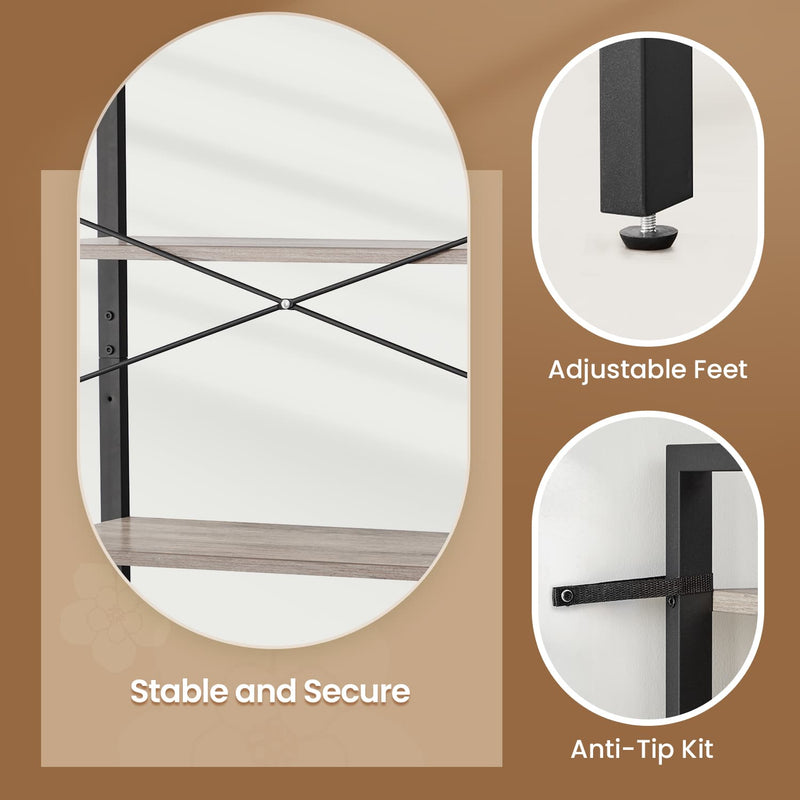 6 Tier Freestanding Bookcase for Home Office and Living Room Storage by Vasagle