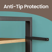 Industrial Style Bookshelf Freestanding Bookcase with 5 Open Shelves for Home Office by Vasagle, 80x30x186cm