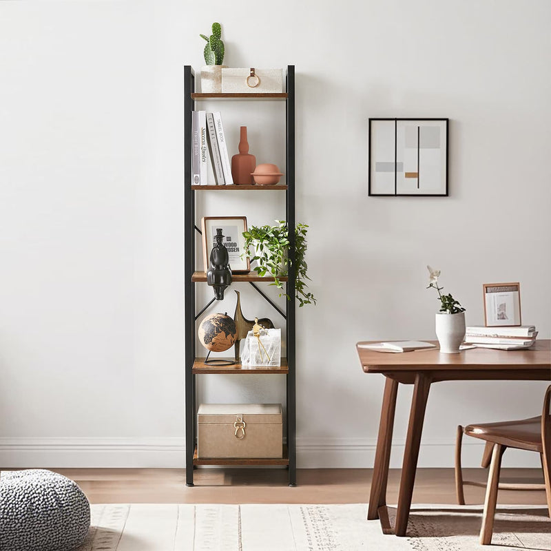 5 Tier Freestanding Bookshelf Storage Unit for Home Office and Living Room by Vasagle