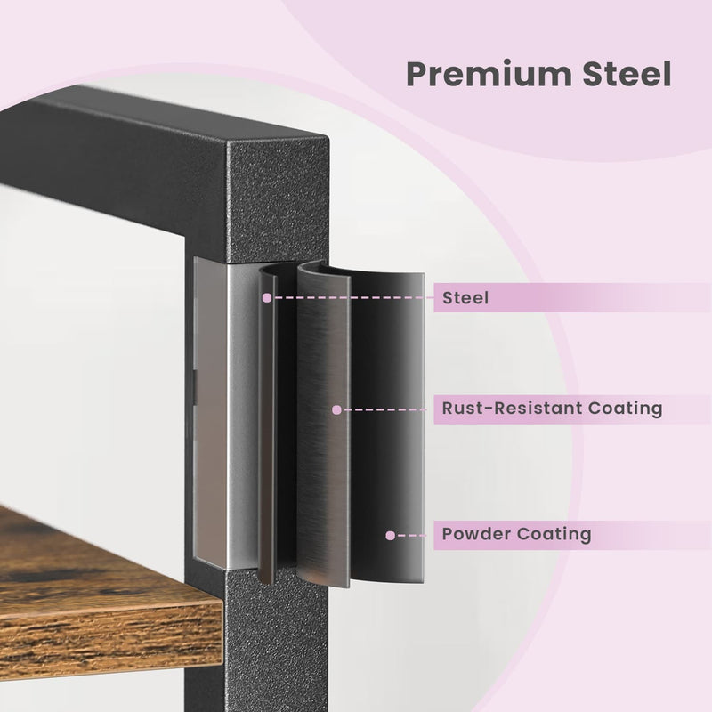 5 Tier Freestanding Bookshelf Storage Unit for Home Office and Living Room by Vasagle