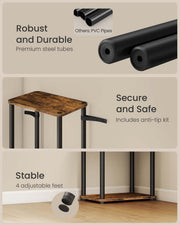 Five Tier Storage Shelf with Easy Assembly and Sturdy Steel Frame by Vasagle