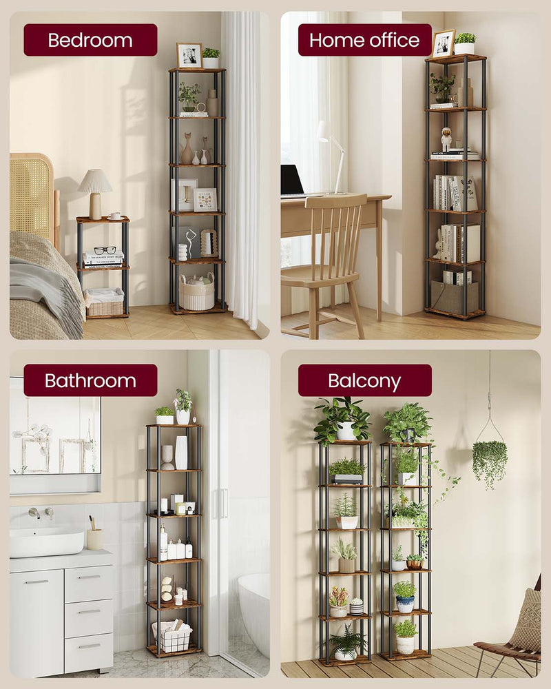 Six Tier Freestanding Storage Shelf with Easy Assembly for Home or Garage by Vasagle