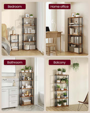 Five Tier Storage Shelf with Tool Free Assembly for Home or Garage by Vasagle