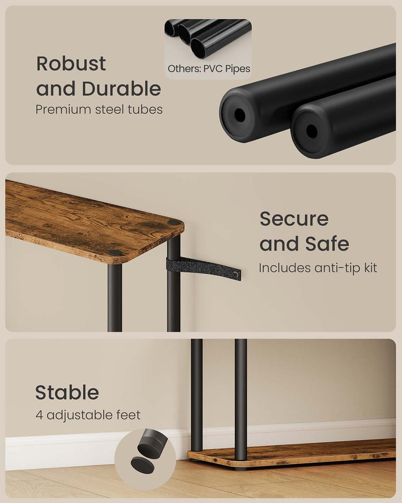 Five Tier Storage Shelf with Tool Free Assembly for Home or Garage by Vasagle