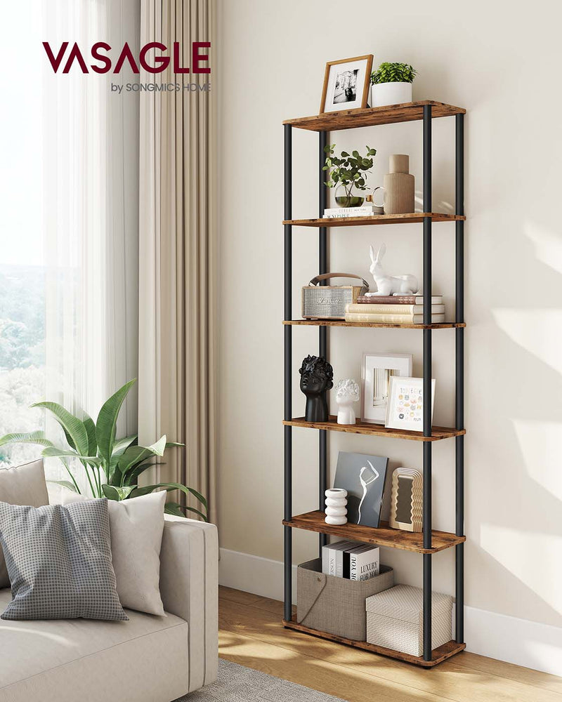 Six Tier Storage Shelf with Easy Assembly for Garage or Home Organisation by Vasagle