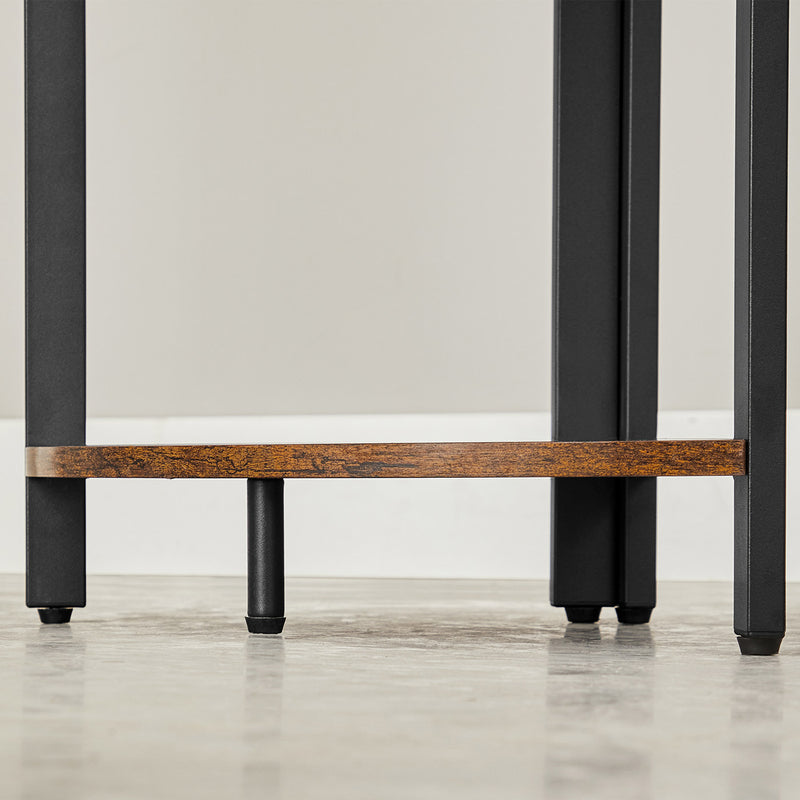 Industrial Brown 5 Tier Corner Shelf Unit for Living Room or Office by Vasagle