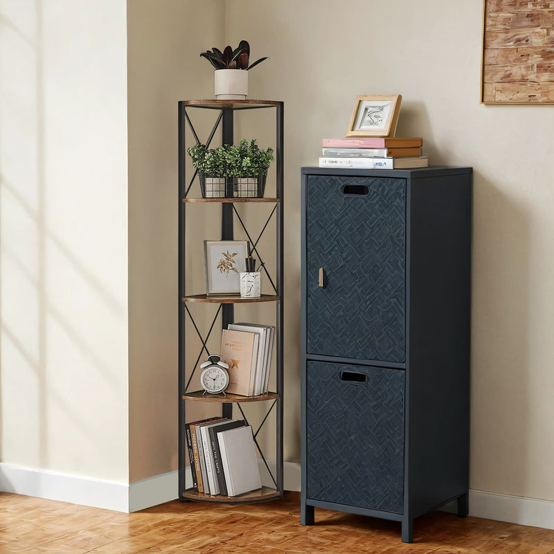 5 Tier Corner Shelf Unit Space Saving Storage for Plants Books and Decor by Vasagle