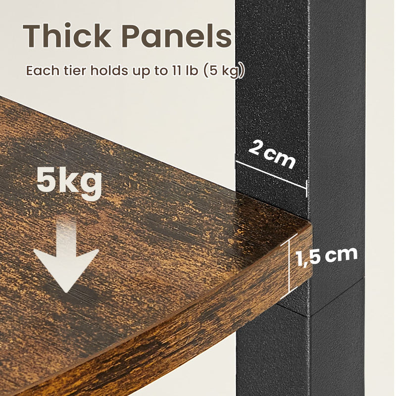 5 Tier Corner Shelf Unit Space Saving Storage for Plants Books and Decor by Vasagle