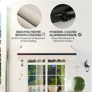 2.5 x 2m Electric Retractable Awning with Remote Control UV30+ Sun Shade for Garden Beige by Outsunny