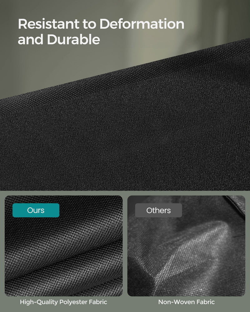 Extra Wide 4 Tier Fabric Shoe Rack with Hooks for Hallway in Black by Songmics