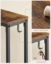 Set of 2 Slim Console Tables with USB Charging Ports for Hallway or Living Room by Vasagle