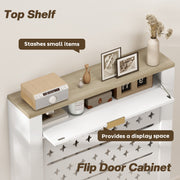 Radiator Cover with Storage Drawer Modern Slatted Design for Living Room White