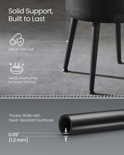 Ink Black Storage Ottoman Bench with 150 kg Load Capacity for Bedroom or Entryway by Vasagle