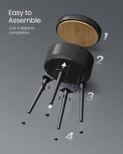 Ink Black Storage Ottoman Bench with 150 kg Load Capacity for Bedroom or Entryway by Vasagle