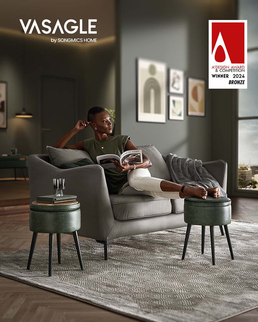 EKHO Collection Storage Ottoman with 150 kg Capacity for Living Room Seating by Vasagle