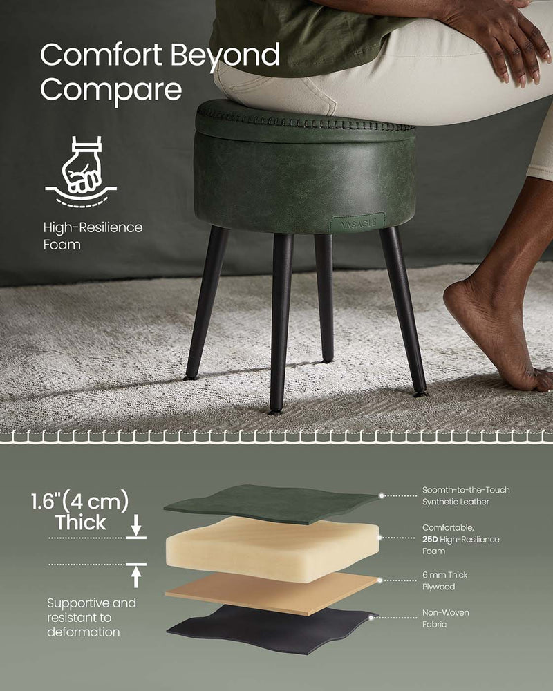 EKHO Collection Storage Ottoman with 150 kg Capacity for Living Room Seating by Vasagle