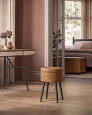 Caramel Brown Storage Ottoman Bench with 150 kg Capacity for Bedroom or Entryway by Vasagle