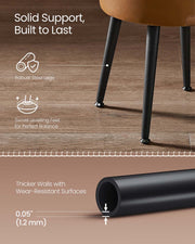 Caramel Brown Storage Ottoman Bench with 150 kg Capacity for Bedroom or Entryway by Vasagle