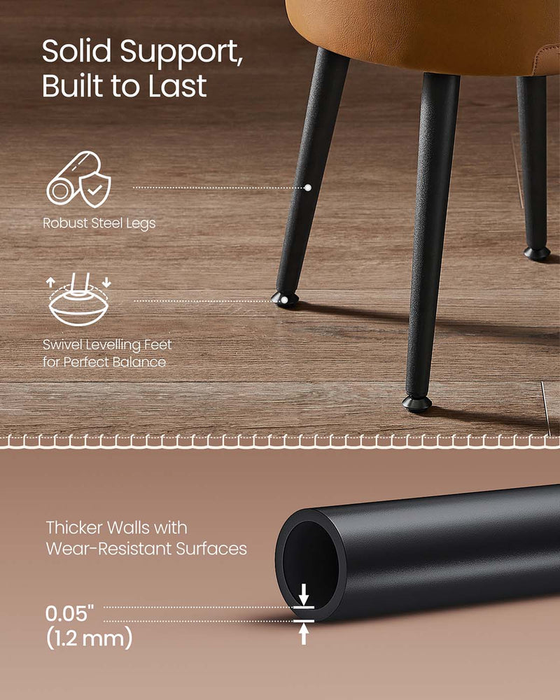 Caramel Brown Storage Ottoman Bench with 150 kg Capacity for Bedroom or Entryway by Vasagle