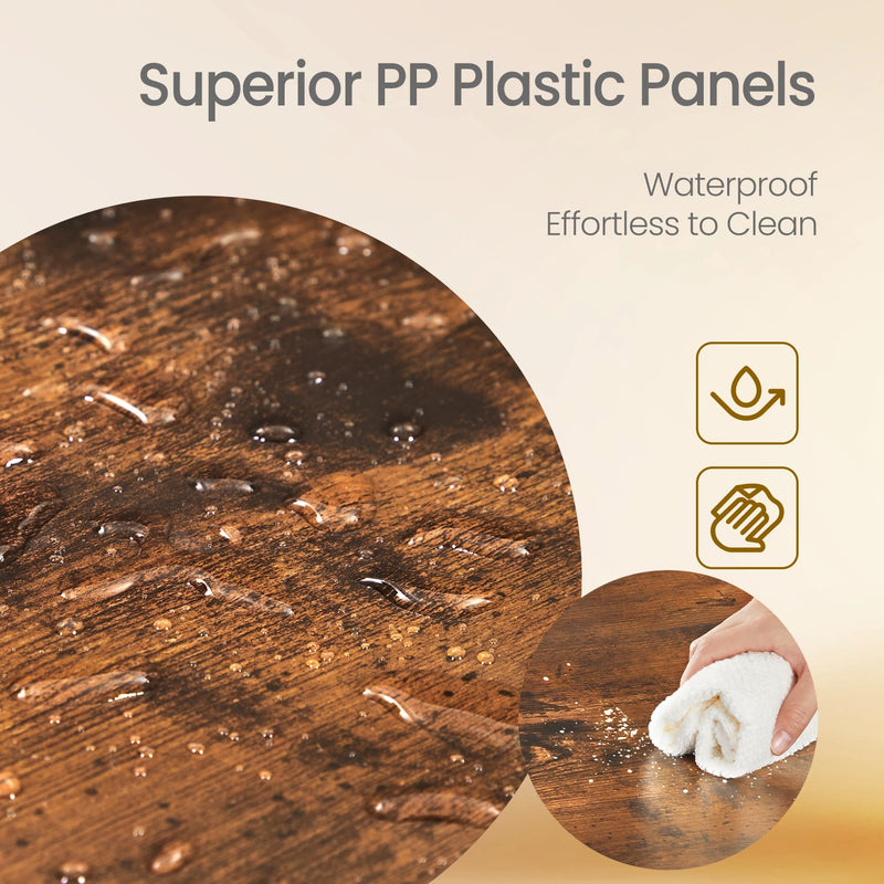 10 Tier Modular Shoe Rack with Plastic Shelves and Doors for Organised Storage by Songmics