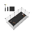 White Pet Playpen with Removable Oxford Fabric Floor Indoor Outdoor Use by Songmics