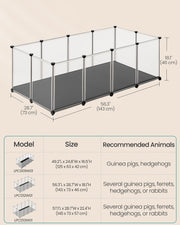 White Pet Playpen with Removable Oxford Fabric Floor Indoor Outdoor Use by Songmics