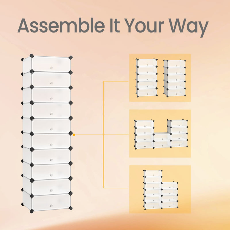 10 Tier Cube Storage Organiser Shelving Unit for Home or Office by Songmics