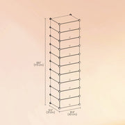 10 Tier Cube Storage Organiser Shelving Unit for Home or Office by Songmics