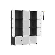 12 Cube Stackable Storage Organiser with Customisable Shelves for Home or Office by Songmics