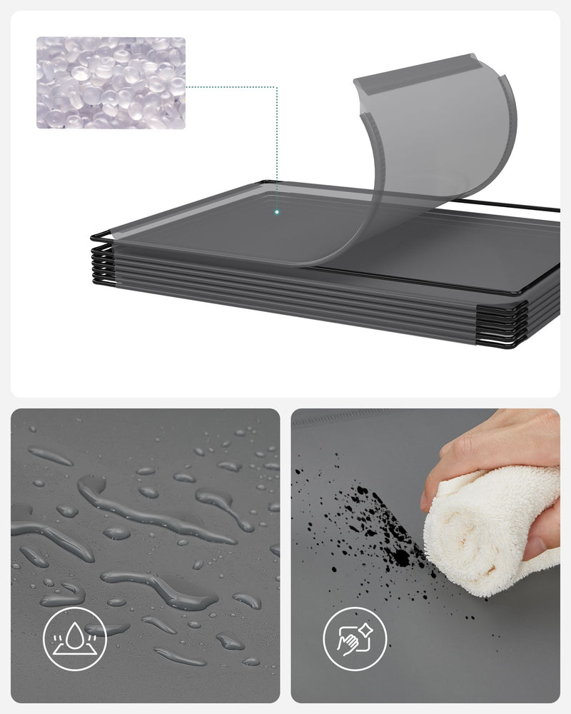 16 Cube Storage Organiser with Fabric Boxes in Slate Grey Ideal for Home or Office by Songmics