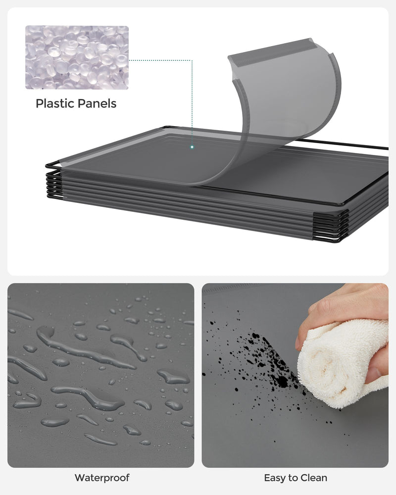 16 Cube Storage Organiser with Fabric Boxes in Slate Grey Ideal for Home or Office by Songmics