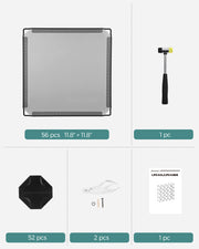 16 Cube Storage Organiser with Fabric Boxes in Slate Grey Ideal for Home or Office by Songmics