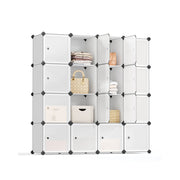 16 Cube Modular Storage Unit with Doors for Home Office or Bedroom by Songmics