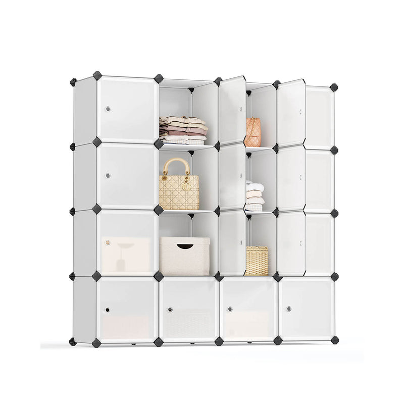 16 Cube Modular Storage Unit with Doors for Home Office or Bedroom by Songmics