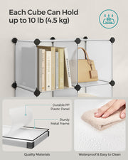 16 Cube Modular Storage Unit with Doors for Home Office or Bedroom by Songmics