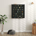 Black 7 Tier Wall Display Cabinet with Glass Doors and Adjustable Shelves by HOMCOM