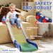 Kids Indoor Slide for Sofa or Bed with Extended Length Easy Storage White and Blue by AIYAPLAY