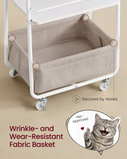 Storage Trolley with Basket on Wheels for Home Organisation by Vasagle VASAGLE