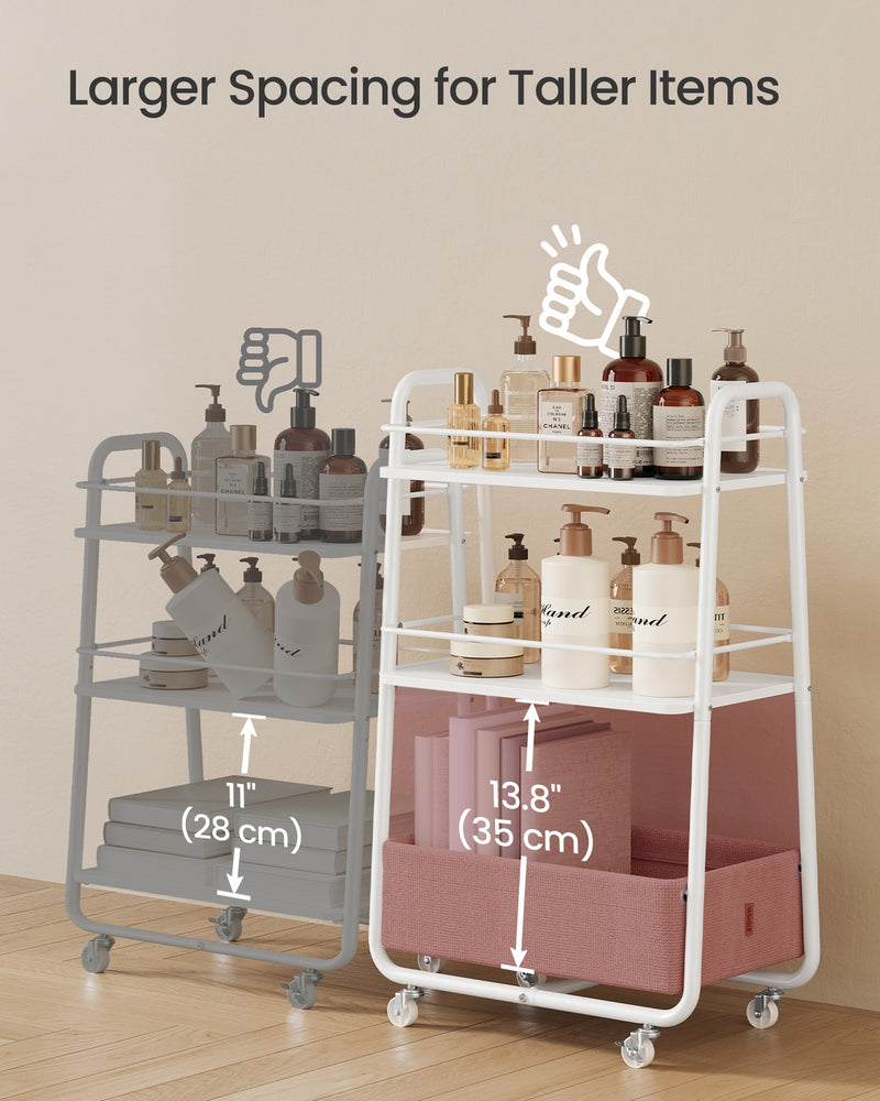 Storage Trolley with Basket on Wheels for Home Organisation by Vasagle VASAGLE