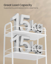 Storage Trolley with Basket on Wheels for Home Organisation by Vasagle VASAGLE