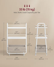 Storage Trolley with Basket on Wheels for Home Organisation by Vasagle VASAGLE