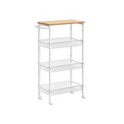 Rolling Kitchen Cart with Storage Shelves and Lockable Wheels for Small Spaces by Vasagle