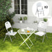 Set of Two Foldable Outdoor Chairs in White for Garden or Camping by Outsunny