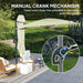 Cream 3m Cantilever Garden Parasol with Solar Lights Crank Handle and 360 Rotation by Outsunny