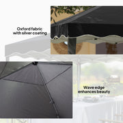 3x3m Black Pop Up Gazebo With Carrying Bag For Outdoor Events by Outsunny