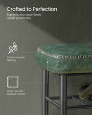 Shoe Bench with Cushioned Seat and Storage Shelf for Entryway or Hallway by Vasagle