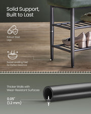 Shoe Bench with Cushioned Seat and Storage Shelf for Entryway or Hallway by Vasagle